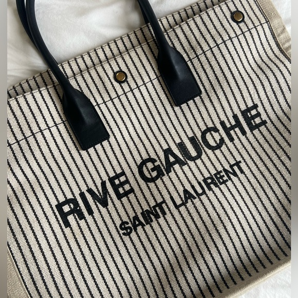 SAINT LAURENT RIVE GAUCHE STRIPE TOTE - Picture 2 of 7